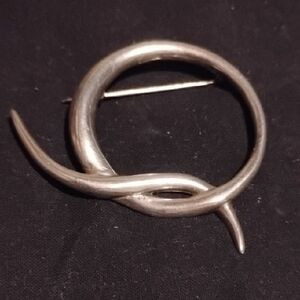 Silver Circular Brooch